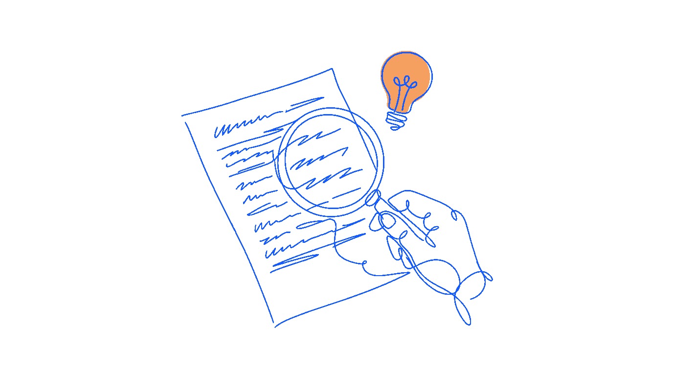 A magnifying glass over a quote document — reading between the lines